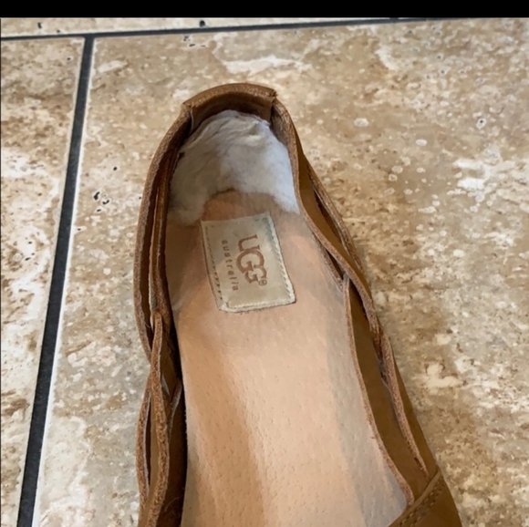UGG Women's size 7.5 Tab Leather Flats - Picture 8 of 9